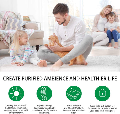 Air Purifier for Home - Black | WBM SMART